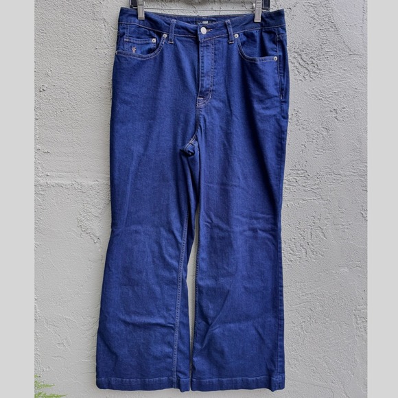 Frye Denim - FRYE Womens Casual Retro Classic High Rise Flare Wide Leg Denim Jeans Pants